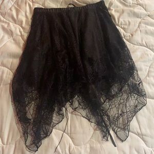Dracula Clothing spiderweb skirt